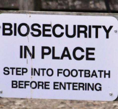 image of biosecurity warning message