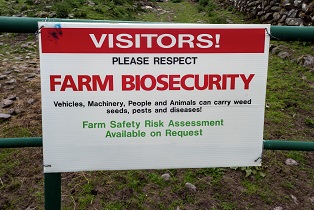 image of biosecurity sign