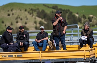 image of Maori speakers at field day