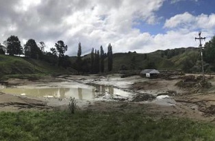 image of damaged farm from Cyclone Gabrielle