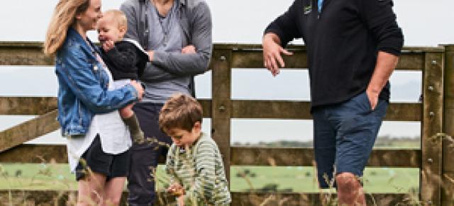 image of open farm visitors and host