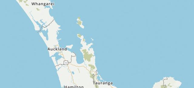 Northern north island map