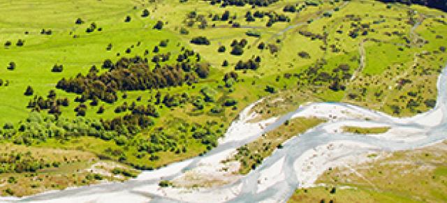 Aerial image of river