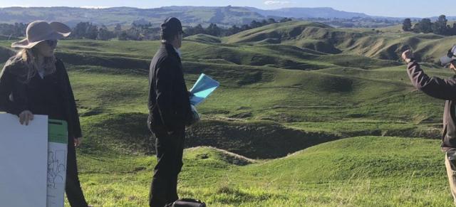 image of field day participants surveying land