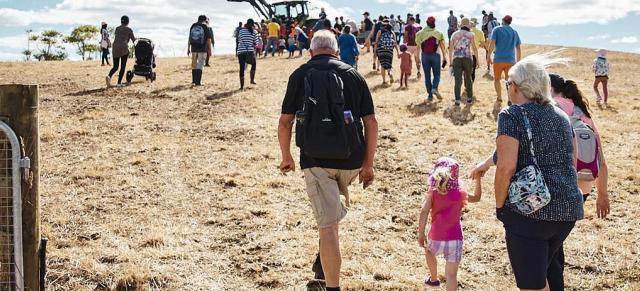 image of family entering gates of open farms day