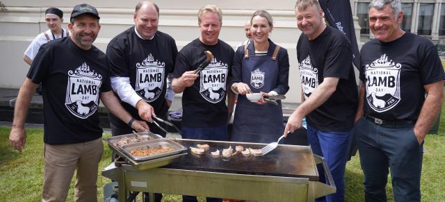 image of MPs and B+LNZ representatives at BBQ