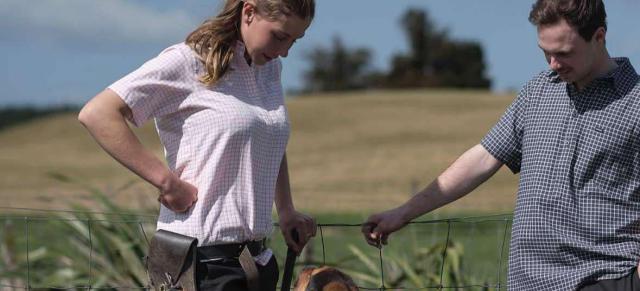 image of saskia rupp with male and dog