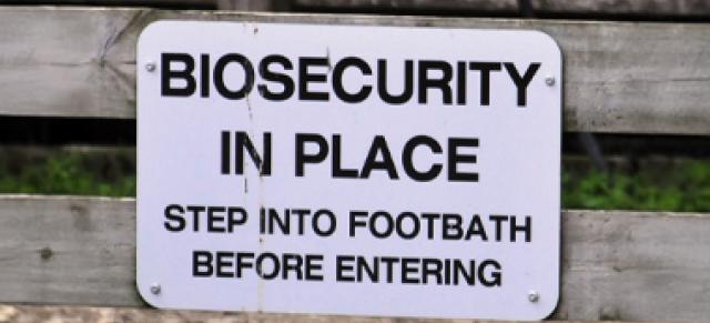 image of biosecurity warning message
