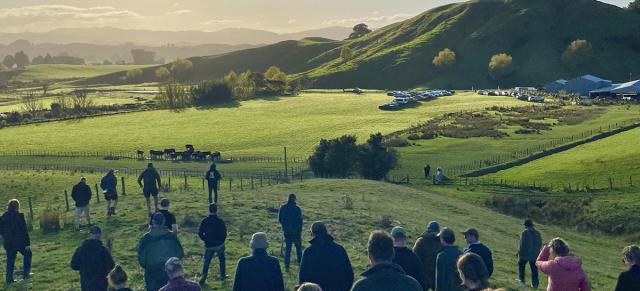 image of Wairarapa field day with attendees on farm