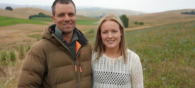 image of Jim and Kim Burrows on farm