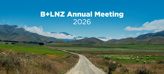 image of annual meeting banner featuring a road running through a NZ farm