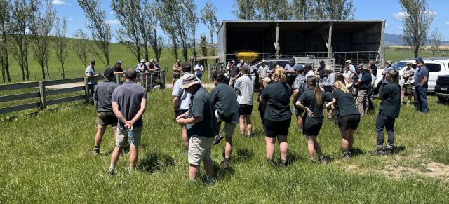 image of famers outside at field day