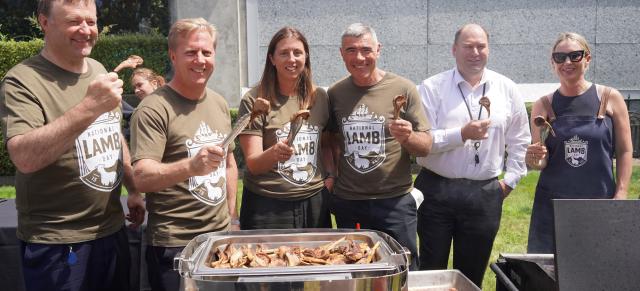 image of Kate Acland and MPs at National Lamb Day bbq