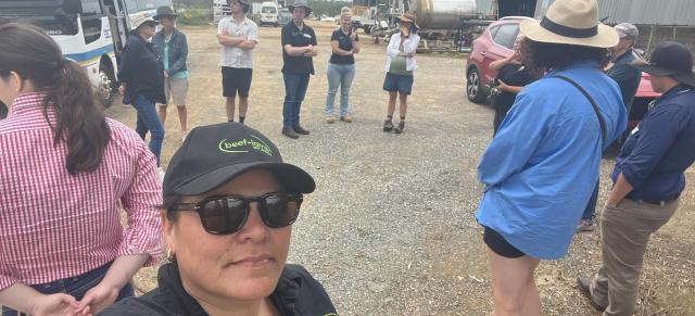 Image of B+LNZ staff member taking selfie at field day