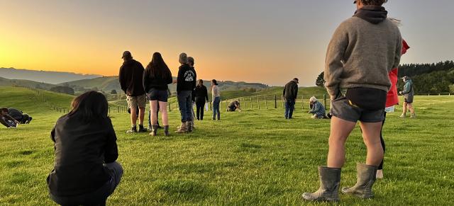 image of attendees at field day in early evening