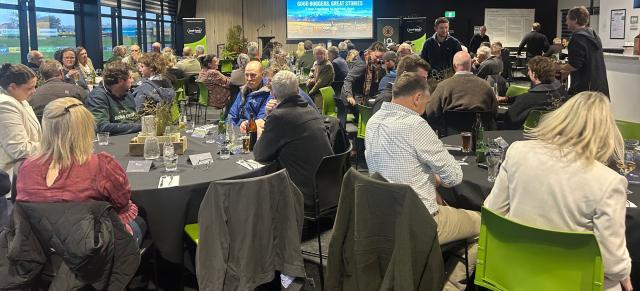 image of farmer at social evening B+LNZ event