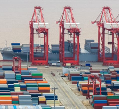image of containers and ships