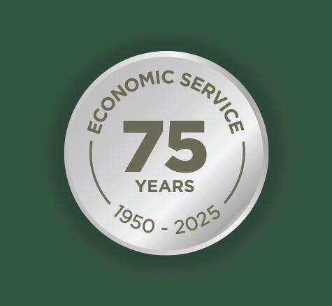 image of 75 years Economic Service badge
