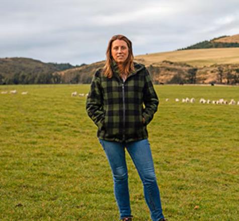 Image of Kate Acland on farm