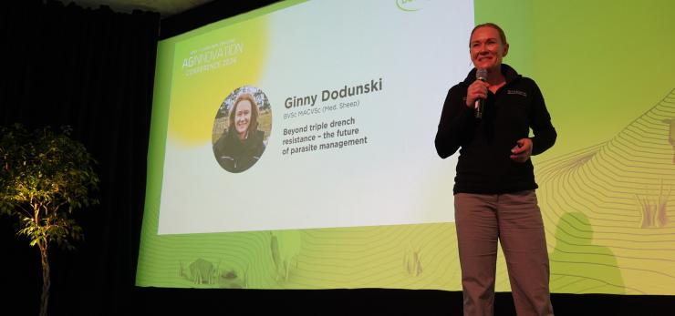 Image of Ginny Dodunski presenting at AgInnovation 2024