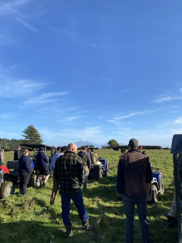 image of farmers outside at field day