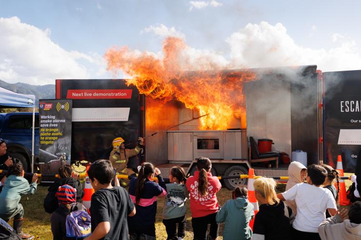 image of fire display at field day
