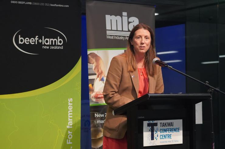 Kate Acland speaking at event