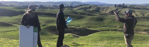 image of field day participants surveying land