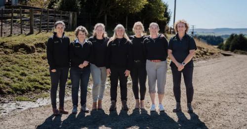image of South Island extension team on farm