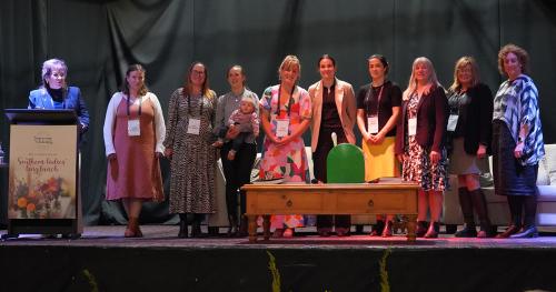 image of B+LNZ staff at Ladies' Long Lunch in Gore