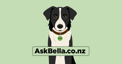image of Bella the AI assistant dog and ask Bella web address
