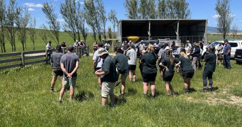 image of famers outside at field day