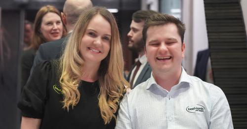 image of Zowie Ransfield B+LNZ Digital Content & Website Manager and Will Jerffares B+LNZ Comms Specialist