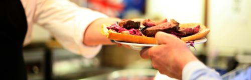 red meat being served