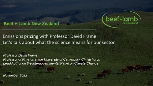 Emissions pricing with Professor David Frame