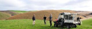 image of three farmers  on farm