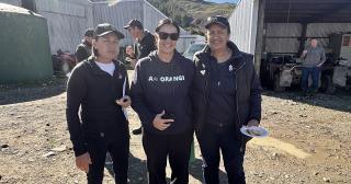 image of three Maori women at field day