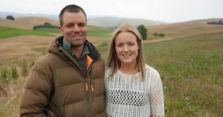 image of Jim and Kim Burrows on farm