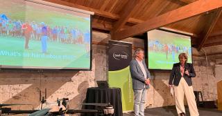 image of beef lamb event with two speakers