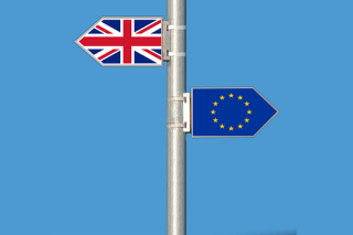 Image of EU and UK signs