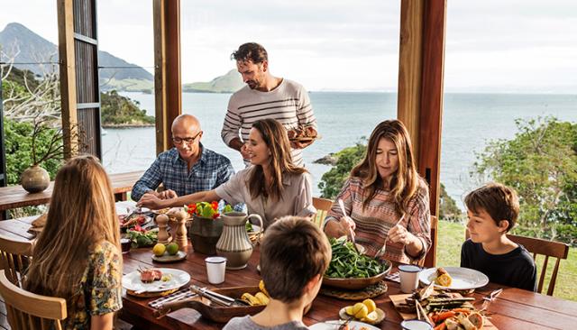 family eating