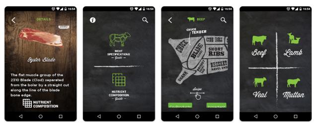 Meat the cut app screens