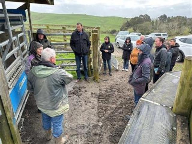 image of catchment group members on farm visit