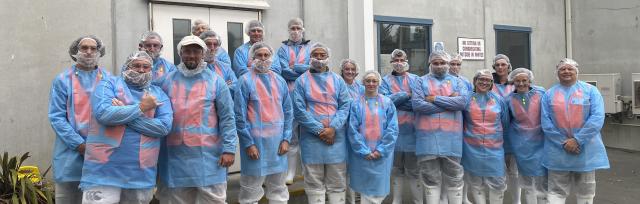 image of Gen Next graduates entering meat processing facility