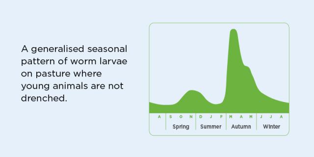 image of graph showing seasonal growth of larvae