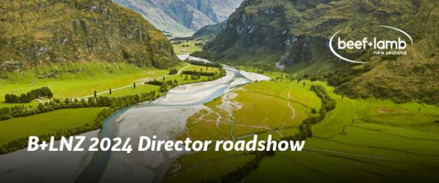 image of Director roadshow banner with landscape and stream shot
