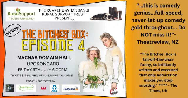 banner for the bitches box episode 4 image of comedians