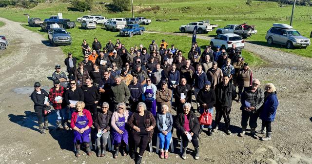 image of field day attendees at field day aerial view