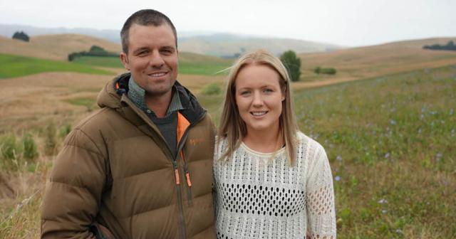image of Jim and Kim Burrows on farm