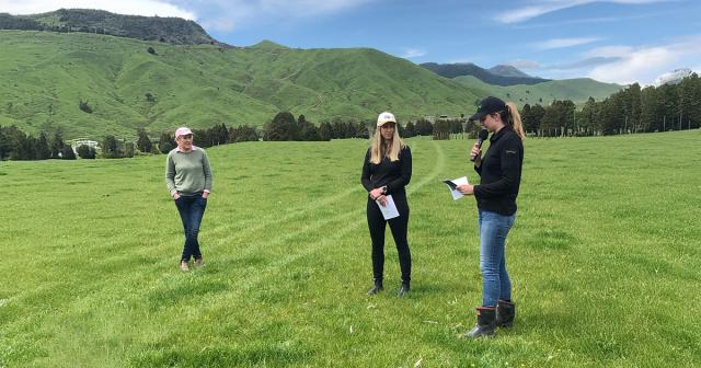 image of three women presenting at field day